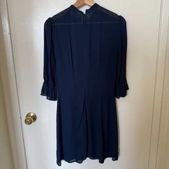 Reformation Cassie Navy Blue Neck Tie Mini Dress US 4 - Picture 7 of 7